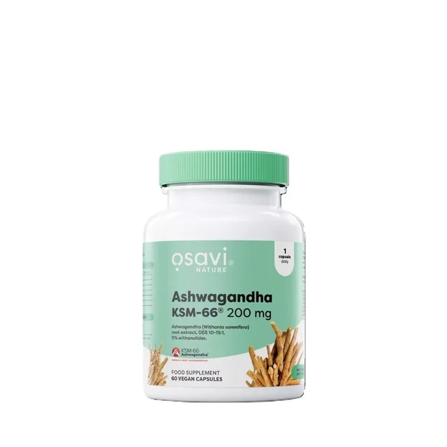 Osavi Ashwagandha KSM-66®, Extract, 200 mg, 60 vegan kapslí
