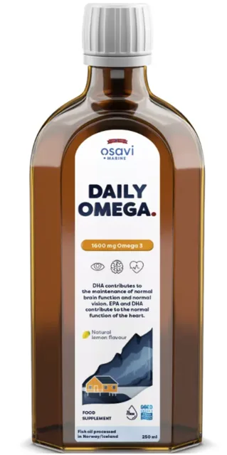 Osavi Daily Omega 3, omega 3, 1600 mg, citronová příchuť, 250 ml