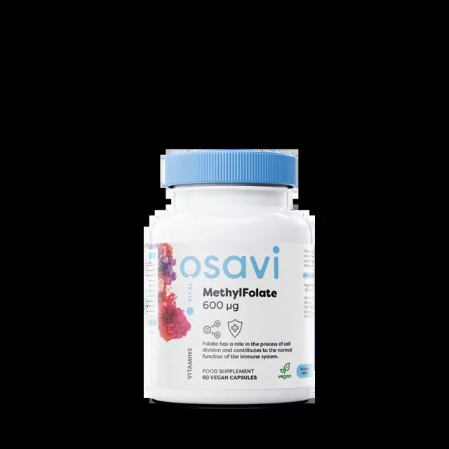 Osavi Methyl Folate, Kyselina listová, 600 µg, 60 rostlinných kapslí