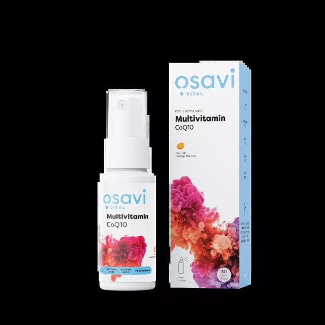 Osavi Multivitamin CoQ10 oral spray, Multivitamín koenzym Q10 ústní sprej, pomeranč, 25 ml