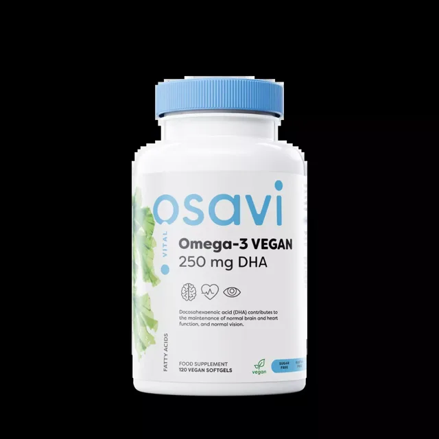 Osavi Omega-3 VEGAN, 250 mg DHA, 120 rostlinných kapslí