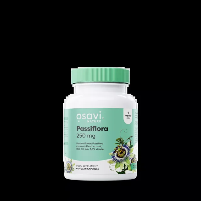 Osavi Passiflora, standardizovaný extrakt z mučenky, 250 mg, 60 rostlinných kapslí