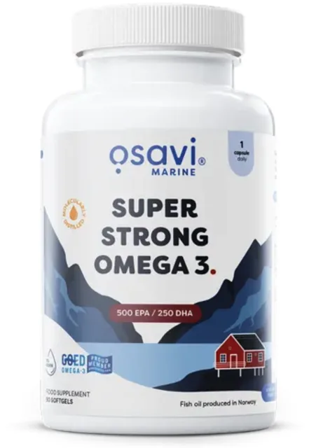 Osavi Super Strong Omega 3, 500 EPA / 250 DHA, 90 softgelových kapslí