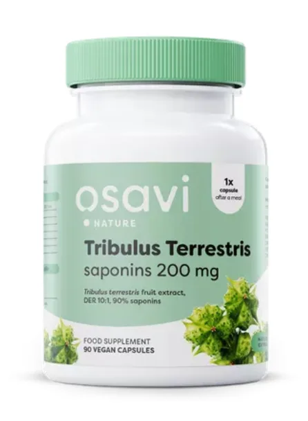 Osavi Tribulus Terrestris saponins, kotvičník zemní - saponiny, Extract, 200 mg, 90 rostlinných kapslí