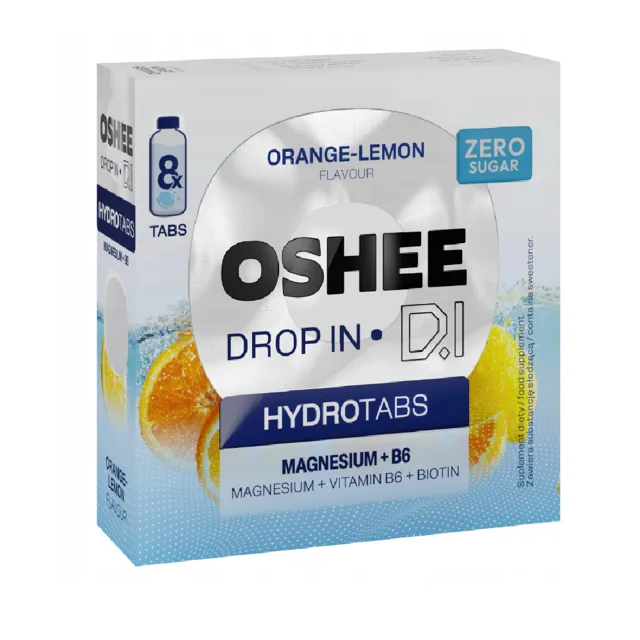 OSHEE DROP IN ZERO Magnezium+B6 8 tablet Orange+Lemon