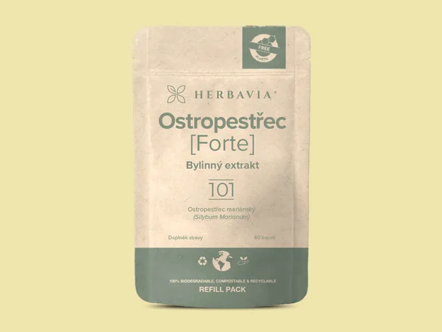 Ostropestřec FORTE-REFILL PACK - bylinný extrakt - 60 kapslí