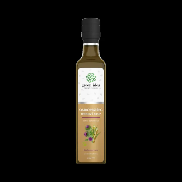Ostropestřec mariánský – třtinový sirup 250 ml – Green idea