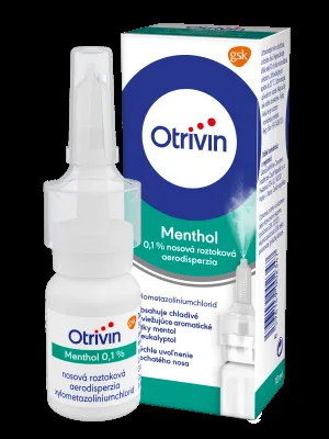 Otrivin Menthol 1mg/ml nosní sprej při léčbě ucpaného nosu 10 ml