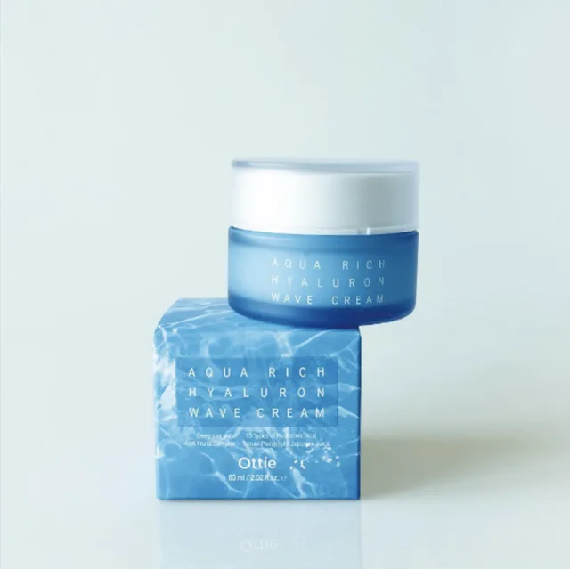 OTTIE - Aqua Rich Hyaluron Wave Cream - Hydratační krém s kyselinou hyaluronovou - 60 ml