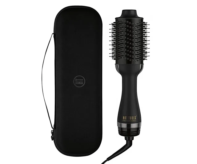 Oválný horkovzdušný kartáč na vlasy Hot Tools Black Gold Volumiser + pouzdro zdarma + dárek zdarma