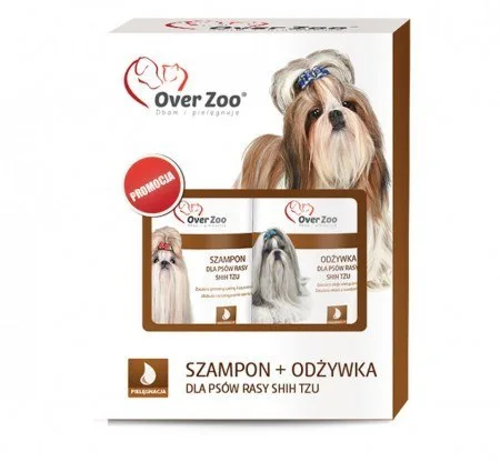 OVER ZOO Dárková sada šampón 250 ml a kondicionér 240 ml pro psy rasy Shih Tzu