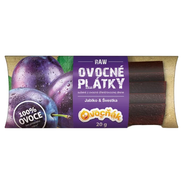 OVOCŇÁK Ovocné plátky jablko a švestka 20 g