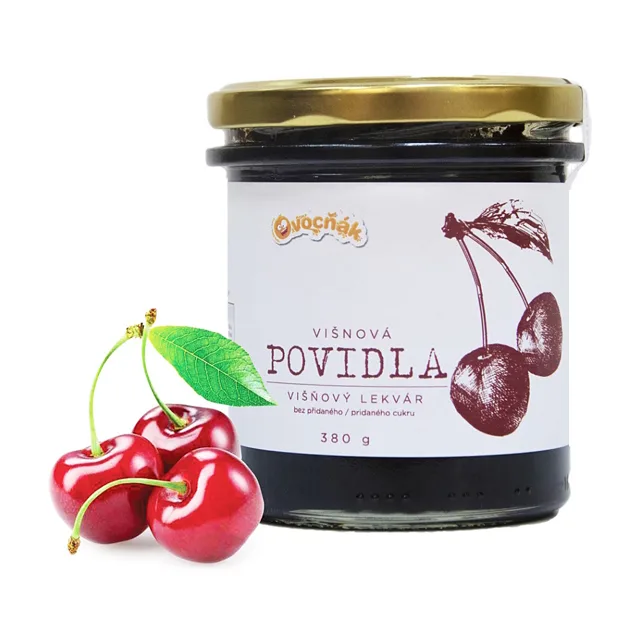 OVOCŇÁK Povidla višňová neslazená 380 g