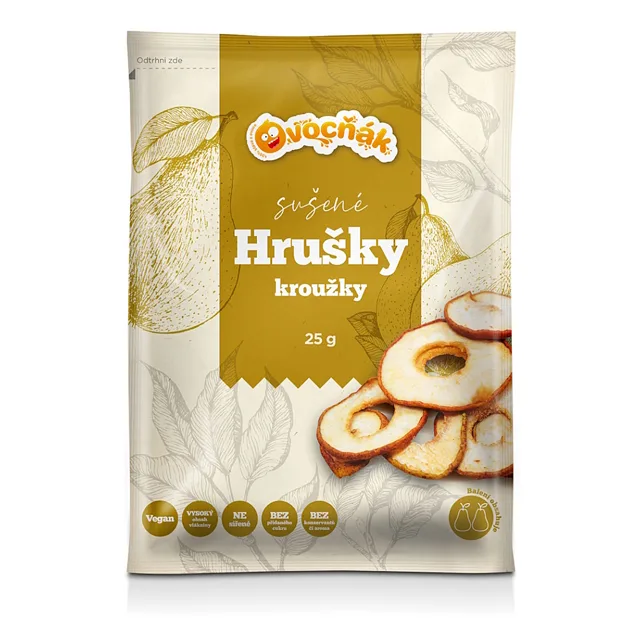 OVOCŇÁK Sušené hruškové kroužky 40 g