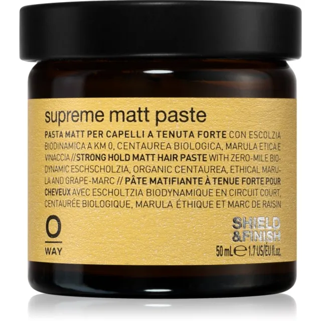 Oway Shield & Finish Supreme Matt Paste matující stylingová pasta se střední fixací 50 ml