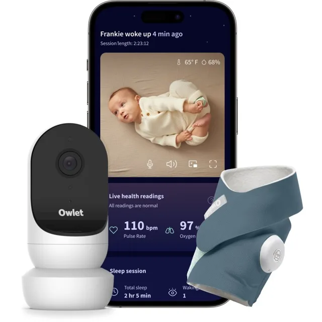 Owlet Dream Duo Dream Sock & Cam 2 sada pro miminka Bedtime Blue 1 ks