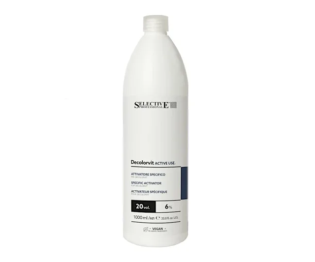Oxidační krém s fialovými pigmenty Selective Professional Decolorvit Active Use 20 VOL. 6% - 1000 ml (70820) + dárek zdarma