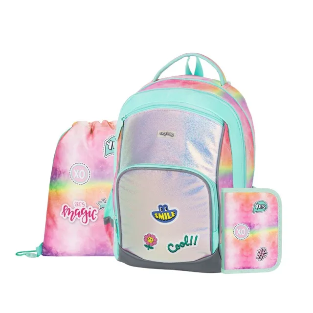 Oxybag OXY GO - školní set Magic 3 ks: batoh, penál, sáček batoh, penál, sáček
