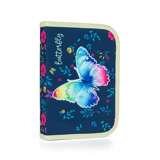 Oxybag Penál jednopatrový 2 chlopně, prázdný - Motýl 2