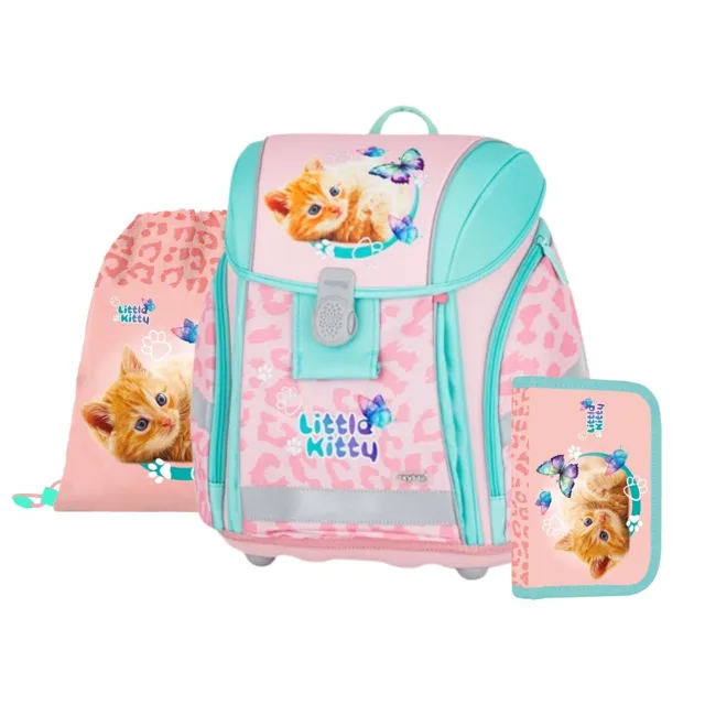 Oxybag PREMIUM LIGHT - školní set Kočka 3 ks: aktovka, penál, sáček aktovka, penál, sáček