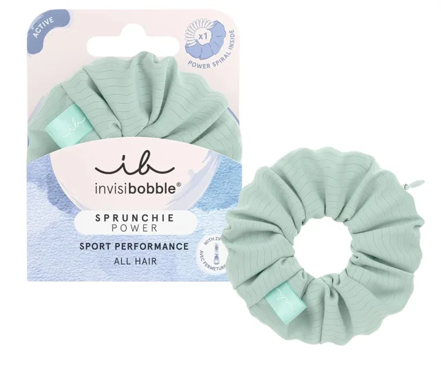 Ozdobná spirálová gumička do vlasů Invisibobble Sprunchie Power All In One - mentolová + dárek zdarma