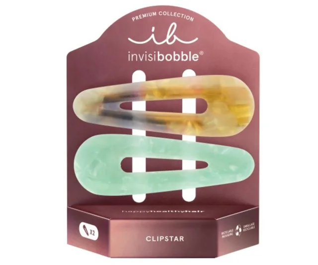 Ozdobné klipsy do vlasů Invisibobble Clipstar Premium Rainbow Carousel - 2 ks + dárek zdarma