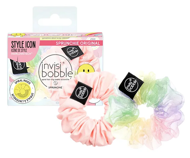 Ozdobné spirálové gumičky Invisibobble Sprunchie Original Hue-Man Love - 2 ks (IB-SP-RD-1-1001)
