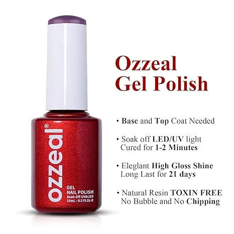 Ozzeal Gel Polish Purple Brown, 15ml