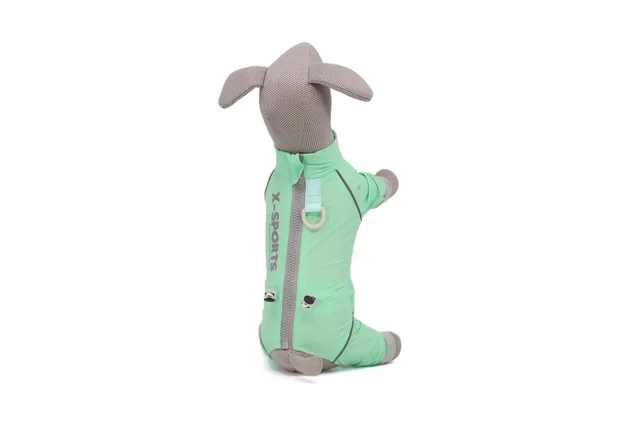 Packy pláštěnka pro psa se zipem a reflexními prvky Barva: Zelená, Délka zad (cm): 25, Obvod hrudníku: 34 - 38 cm
