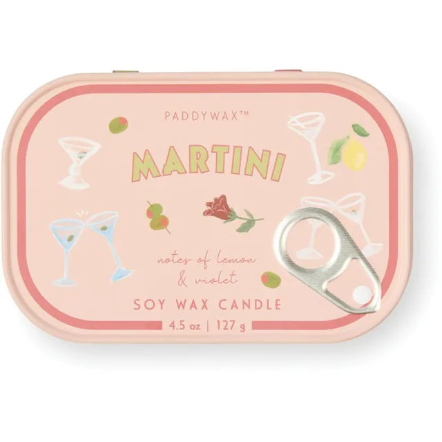 Paddywax Bistro Tin Martini vonná svíčka v plechovce 127 g