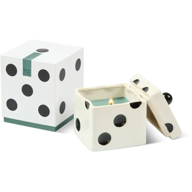 Paddywax Lucky Dice Misted Lime vonná svíčka z keramiky 283 g