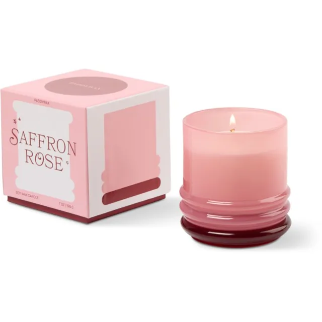 Paddywax Stack Saffron Rose vonná svíčka s víčkem 198 g