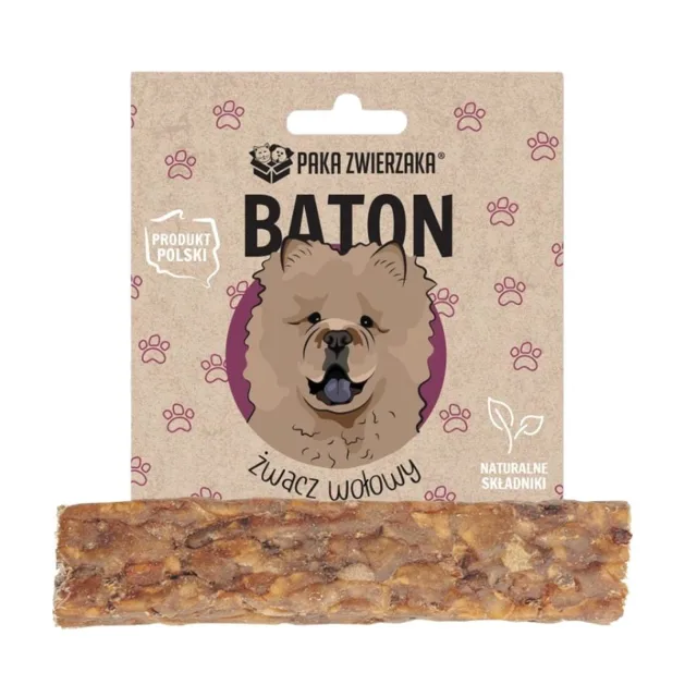 PAKA ZWIERZAKA Baton žvýkací žaludek hovězí 12 cm 35 g pamlsky pro psy
