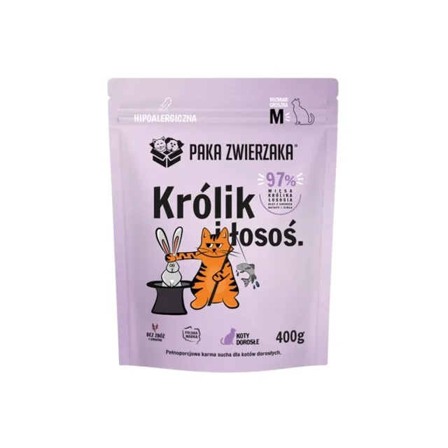 PAKA ZWIERZAKA granule Králík s lososem pro kočku M 400 g