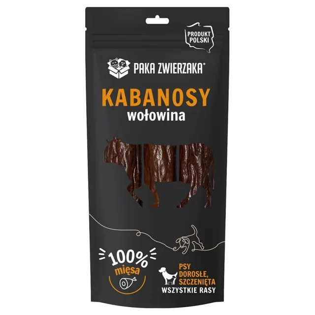PAKA ZWIERZAKA Kabanos s hovězím masem pro psy 3 ks