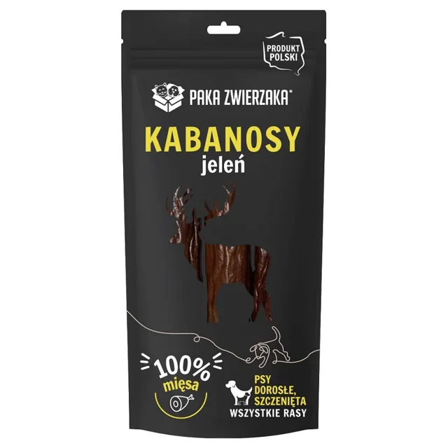 PAKA ZWIERZAKA Kabanos s jelenem pro psy  3 ks.