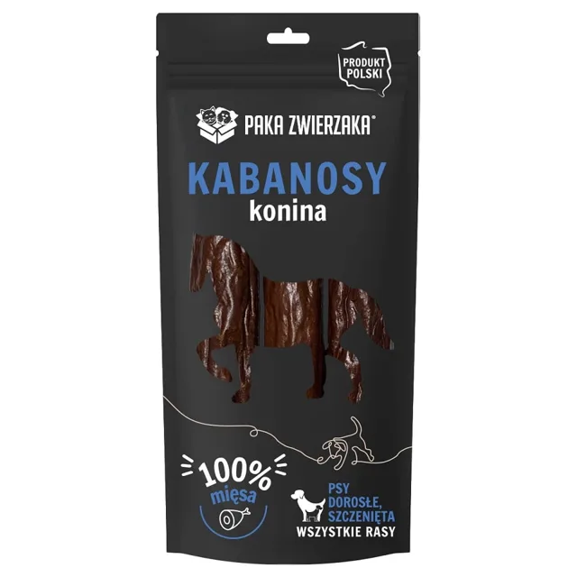 PAKA ZWIERZAKA Kabanos s koňským masem pro psy 3 ks.