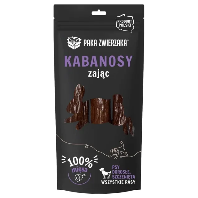 PAKA ZWIERZAKA Kabanos se zajícem pro psy 3 ks.