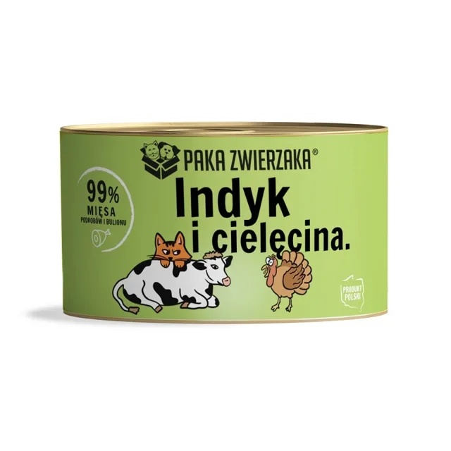 PAKA ZWIERZAKA Krůtí maso s telecím mokré krmivo pro kočky 200 g