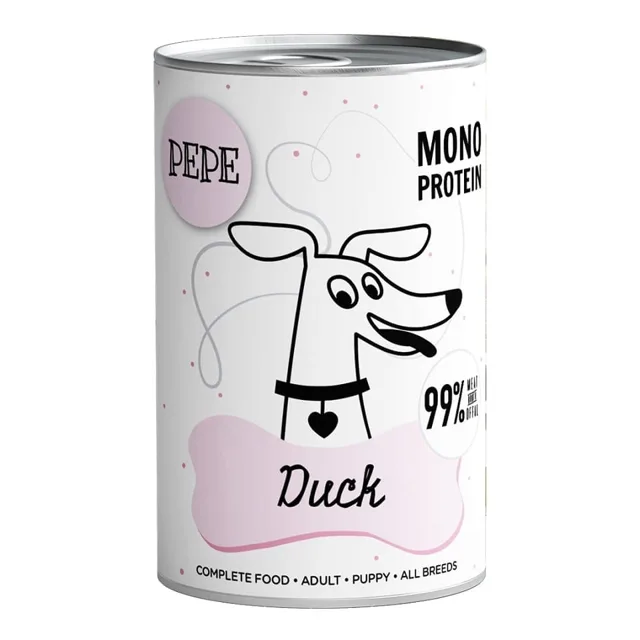 PAKA ZWIERZAKA PEPE Duck 99% (kachna) 800 g monoproteinová krmiva