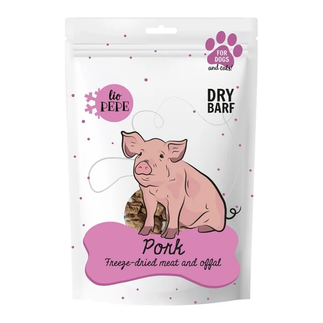 PAKA ZWIERZAKA PEPE Freeze-dried liofilizované vepřové srdce 60 g