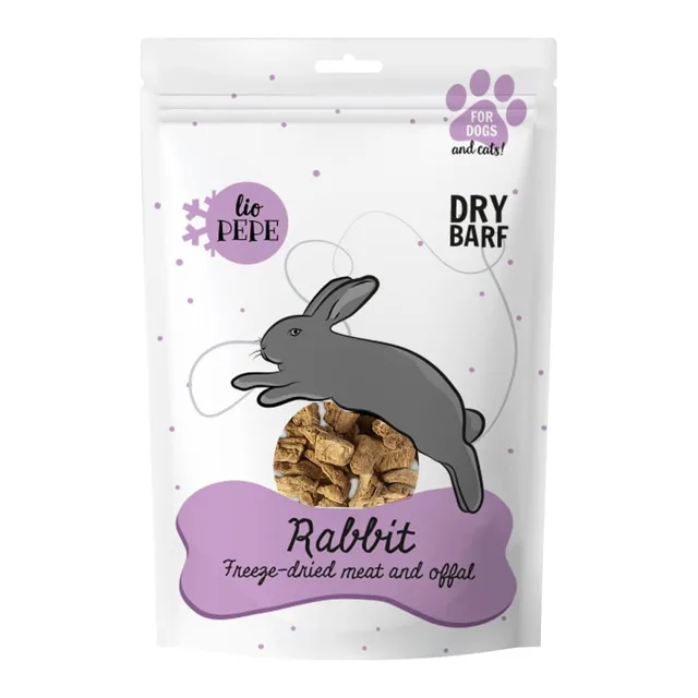 PAKA ZWIERZAKA PEPE Freeze-dried lyofilizovaná králičí játra 60 g