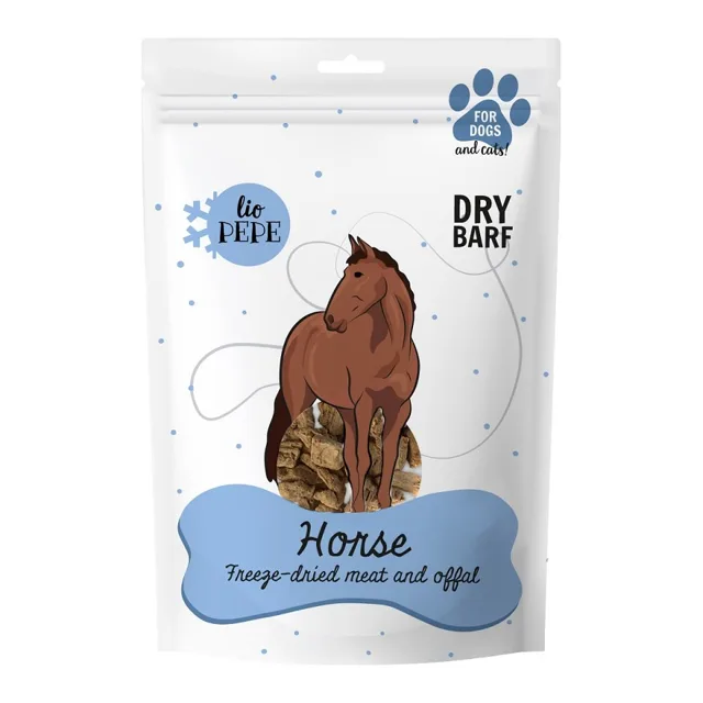 PAKA ZWIERZAKA PEPE Freeze-dried Lyofilizované maso z koňských jater XL 180g