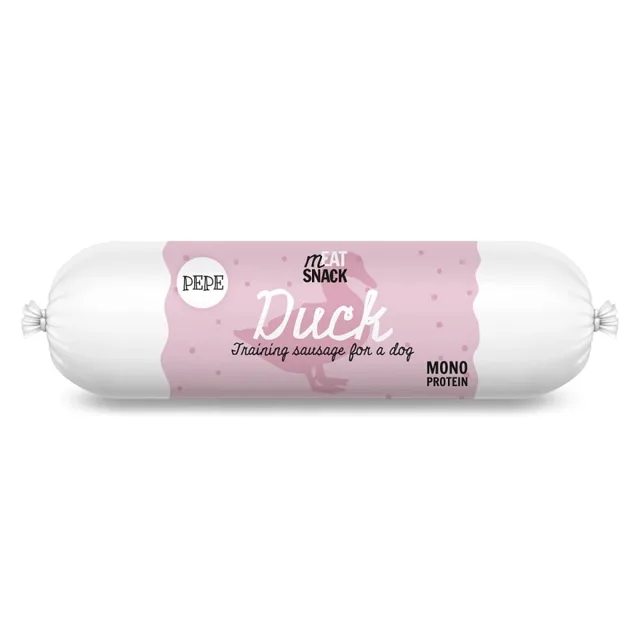 PAKA ZWIERZAKA PEPE Meat Snack Kachní klobása pro psy 200g