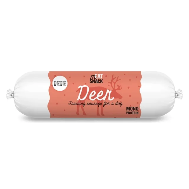 PAKA ZWIERZAKA PEPE Meat Snack Monoprotein Jelení klobáska 200g