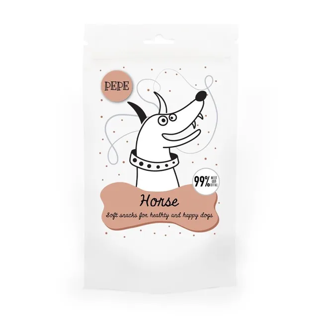 PAKA ZWIERZAKA PEPE Mini Chunkies Horse 70 g pamlsek z koňského masa