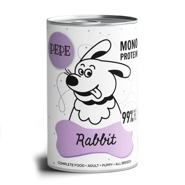 PAKA ZWIERZAKA PEPE Monoprotein Rabbit 400g