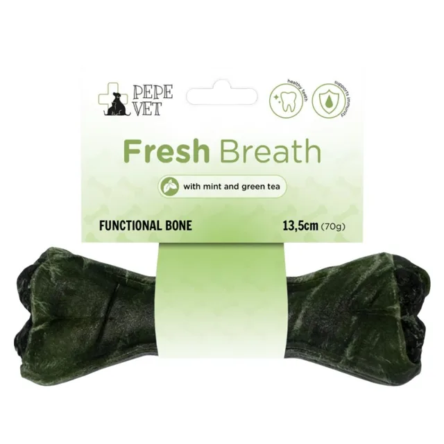 PAKA ZWIERZAKA PEPE Vet Funkční kost Fresh Breath 13,5 cm (70 g) pro svěží dech psů