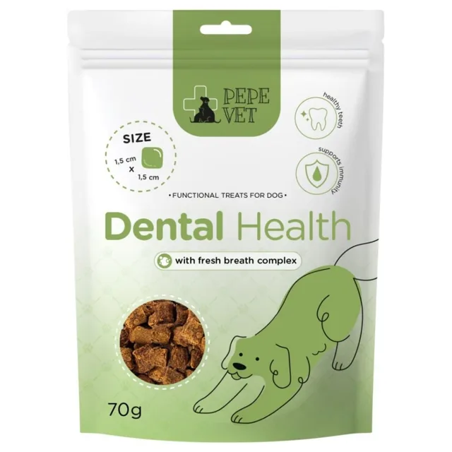 PAKA ZWIERZAKA PEPE Vet Funkční pamlsky Dental Health 70g pamlsky pro zdravé zuby pro psy