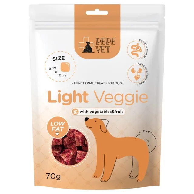 PAKA ZWIERZAKA PEPE Vet Funkční pamlsky Light Veggie 70g vegetariánské pamlsky pro psy